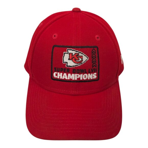 Kansas City Chiefs Super Bowl LVII Champions Strapback Cap Trucker Baseball Hat - Picture 15 of 15